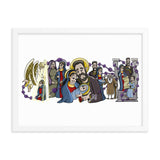 Beautifully Framed Matte Print - Joyful Mysteries of the Rosary