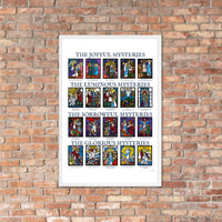 Mysteries of the Rosary Framed Print (Multiple Sizes)