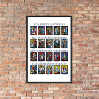 Mysteries of the Rosary Framed Print (Multiple Sizes)