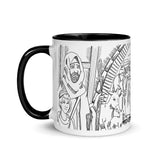 Advent/Christmas Nativity Mug - Black/White Line Art Version