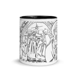 Advent/Christmas Nativity Mug - Black/White Line Art Version