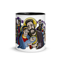 Wraparound Joyful Mysteries Mug with Color Handle and Inside