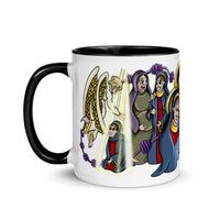 Wraparound Joyful Mysteries Mug with Color Handle and Inside