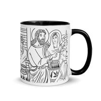 Wedding Feast of Cana - Black and White Line Art