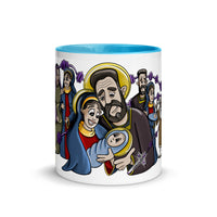 Wraparound Joyful Mysteries Mug with Color Handle and Inside