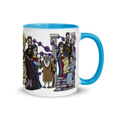 Wraparound Joyful Mysteries Mug with Color Handle and Inside