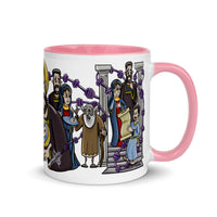 Wraparound Joyful Mysteries Mug with Color Handle and Inside
