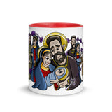 Wraparound Joyful Mysteries Mug with Color Handle and Inside