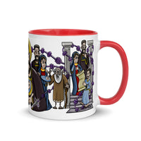 Wraparound Joyful Mysteries Mug with Color Handle and Inside