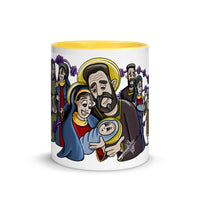 Wraparound Joyful Mysteries Mug with Color Handle and Inside